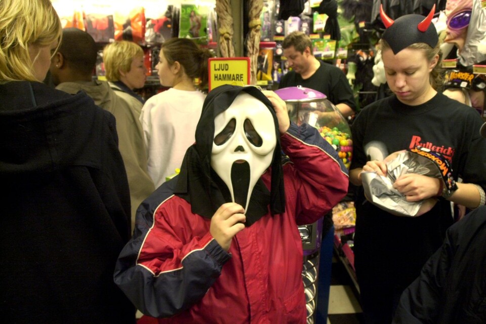 Scream-masken (Ghostface på engelska). Arkivbild.
