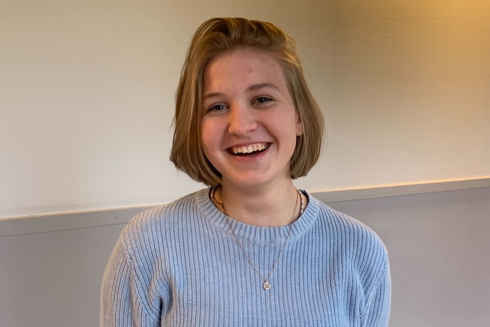 Annie Fritzson på Teleborg Centrumskolan vill gå  på Humanistiska programmet på Katedralskolan i Växjö.