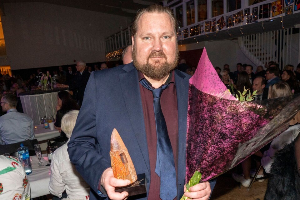 Peter Ekstrand från Ifö BromöllaIF  tog emot priset för Årets inkluderande förening på Nordöstra Skånes Idrottsgala.