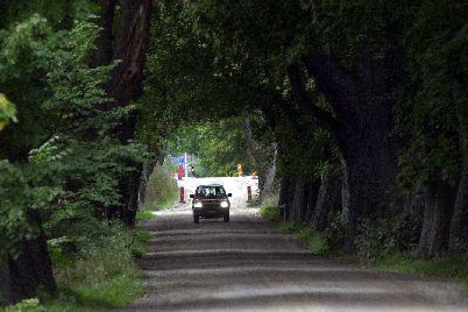 Trots förbud rullar trafiken periodvis tät på den idylliska Årupsvägen, sedan Långmossavägen stängdes. Bild: RONNIE SMITH