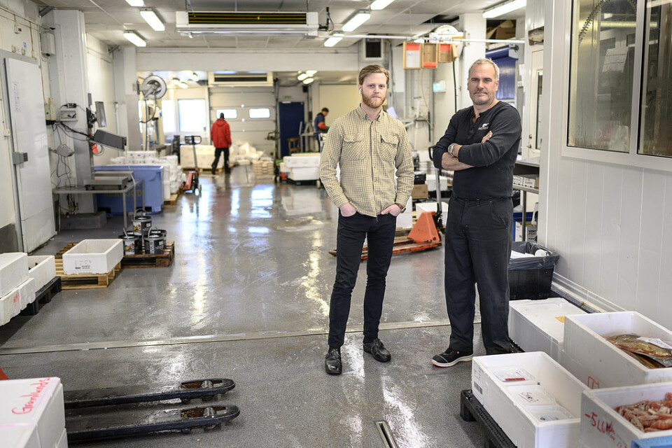 Allt fler företag drabbas av stölder från anställda. Ett av offren är fiskgrossisten Räkexport i Fiskhamnen i Göteborg. På bilden Niklas Charlesson (tv) och Robert Johnsson, ägarna till företaget.