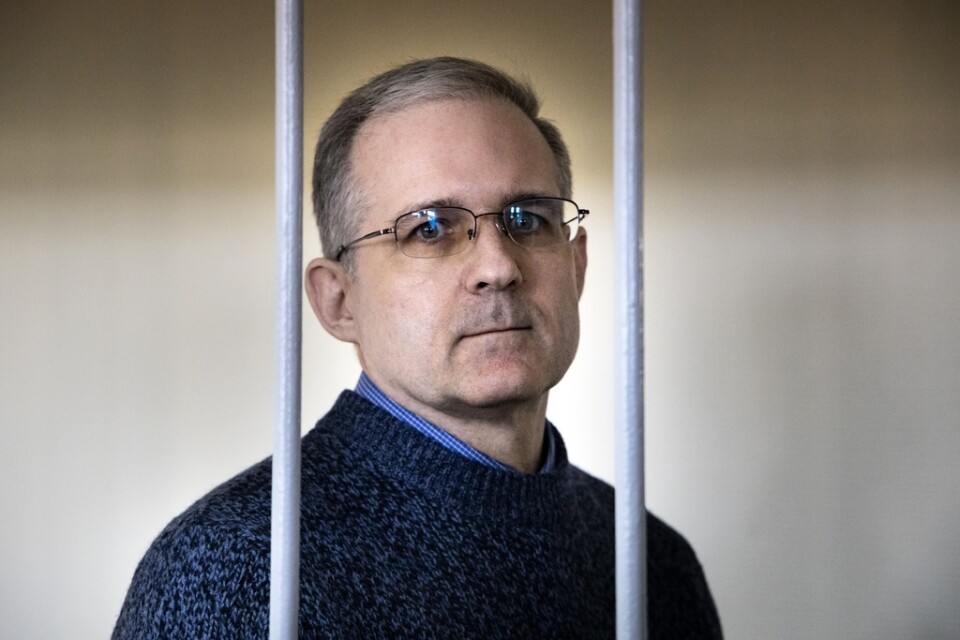 Paul Whelan bakom galler i en rysk rättssal, augusti 2019.