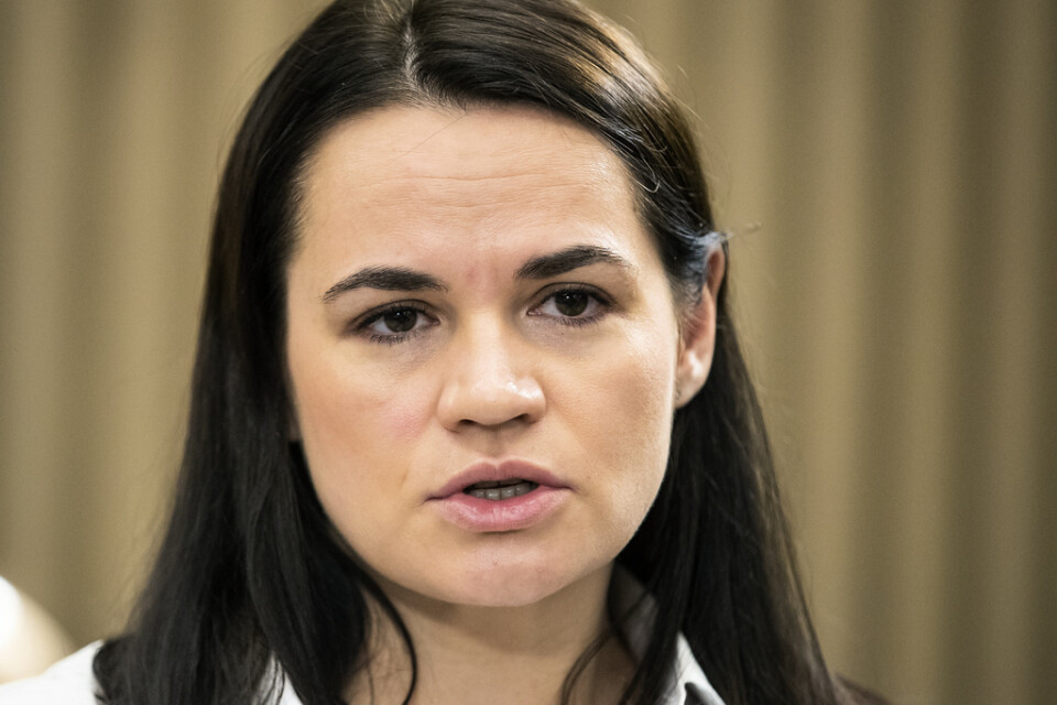 Den belarusiska oppositionsledaren oppositionsledaren Svetlana Tichanovskaja. Arkivbild.