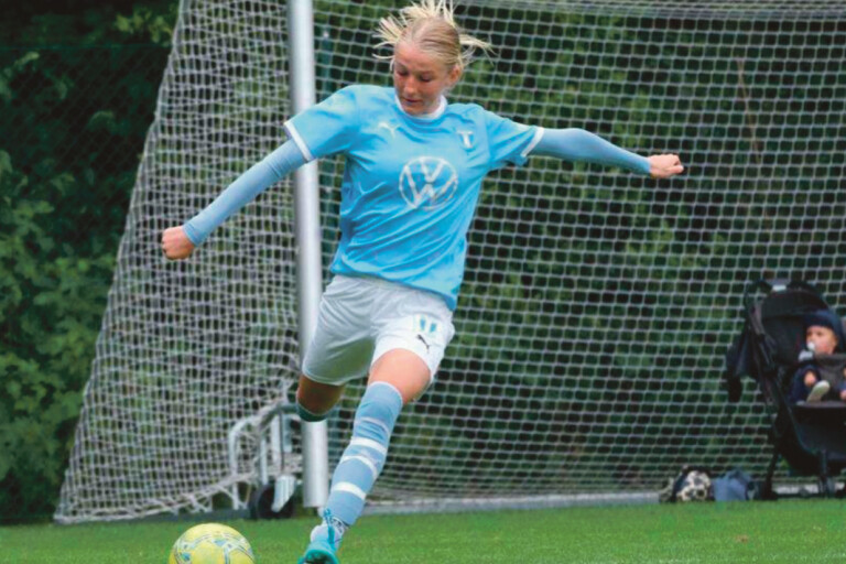 Wilma, 14, spelar i Malmö FF – och siktar på landslaget