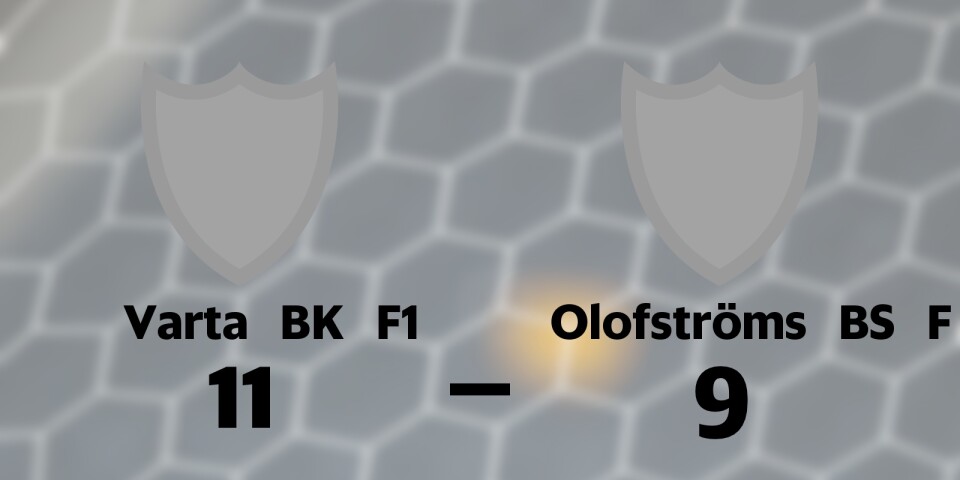 Olofströms BS F förlorade borta mot Varta BK F1