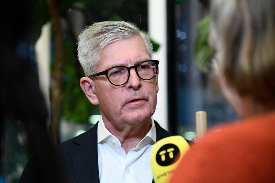 Ericssons vd Börje Ekholm intervjuas av TT i samband med företagets senaste bokslut. Arkivbild.