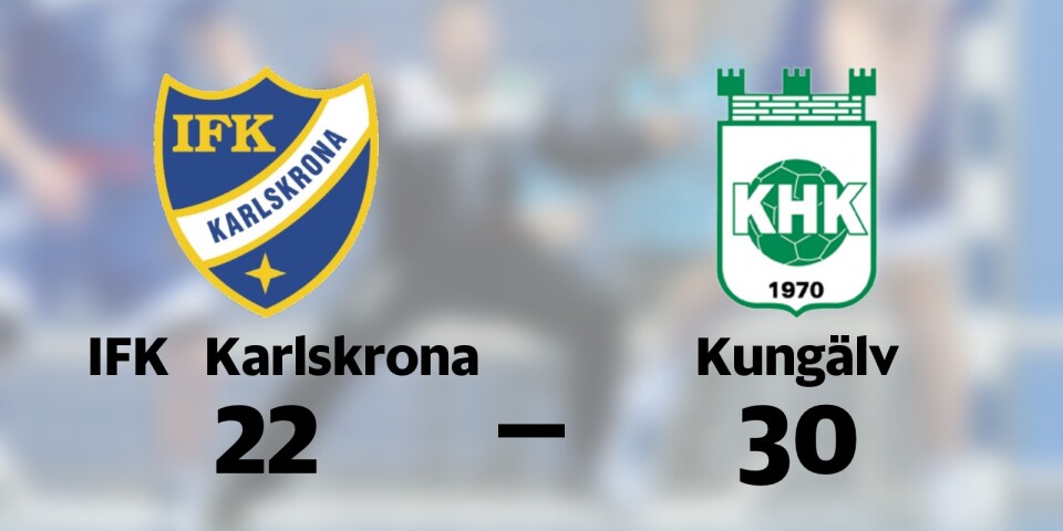 IFK Karlskrona förlorade mot Kungälvs HK