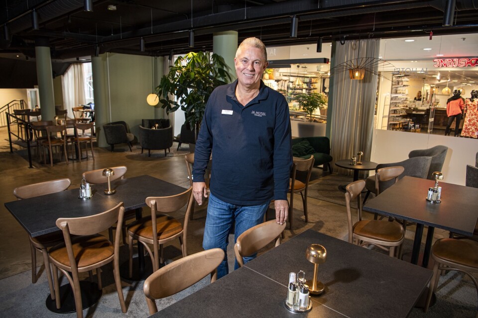 Hotellchefen Mikael Wennerström är nöjd med den nya restaurangdelen.
