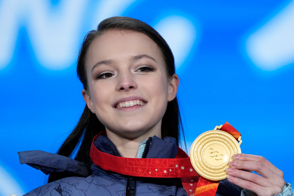 Ryska OS-mästaren i konståkning Anna Sjtjerbakova får inte längre tävla internationellt. Arkivbild.