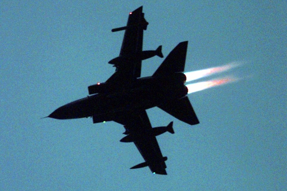 Den saudiskledda militäralliansen som strider bekräftar att ett saudiskt stridsflygplan av typen Tornado kraschat i Jemen. Huthirebellerna hävdar att de skjutit ned planet. Arkivbild.