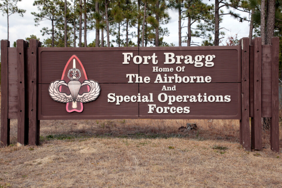 Fort Bragg är döpt efter en amerikansk slavägare och sydstatsgeneral. Nu kommer militäranläggningen i stället att heta Fort Liberty. Arkivbild.