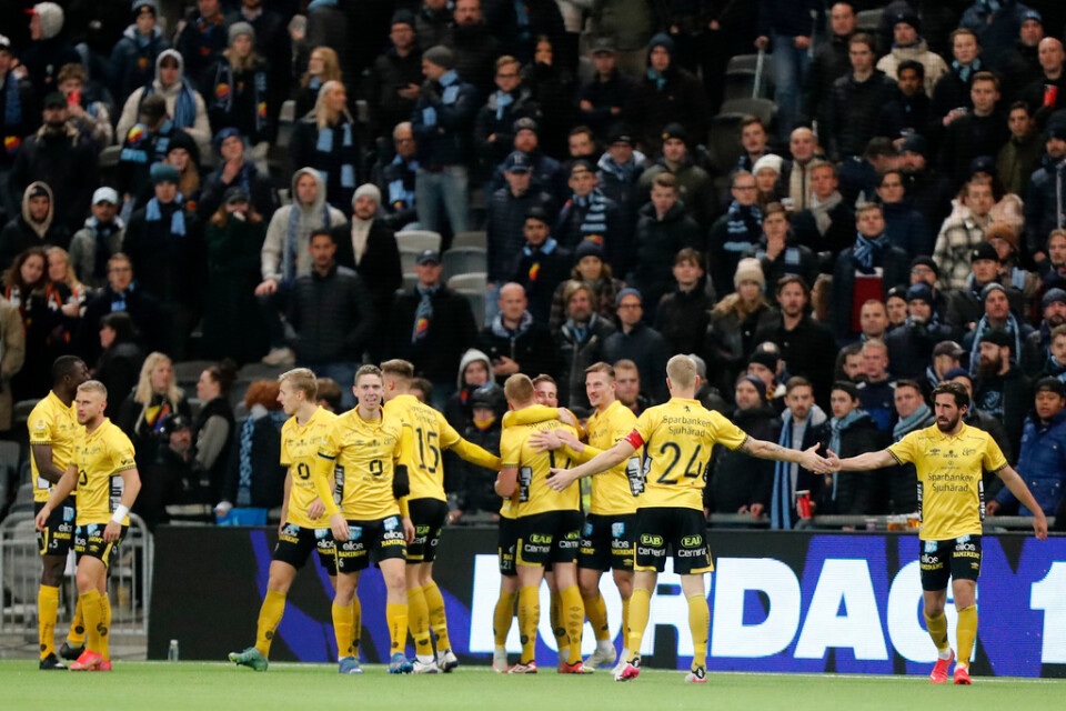 Elfsborg firar 3–0-segern mot Djurgården.
