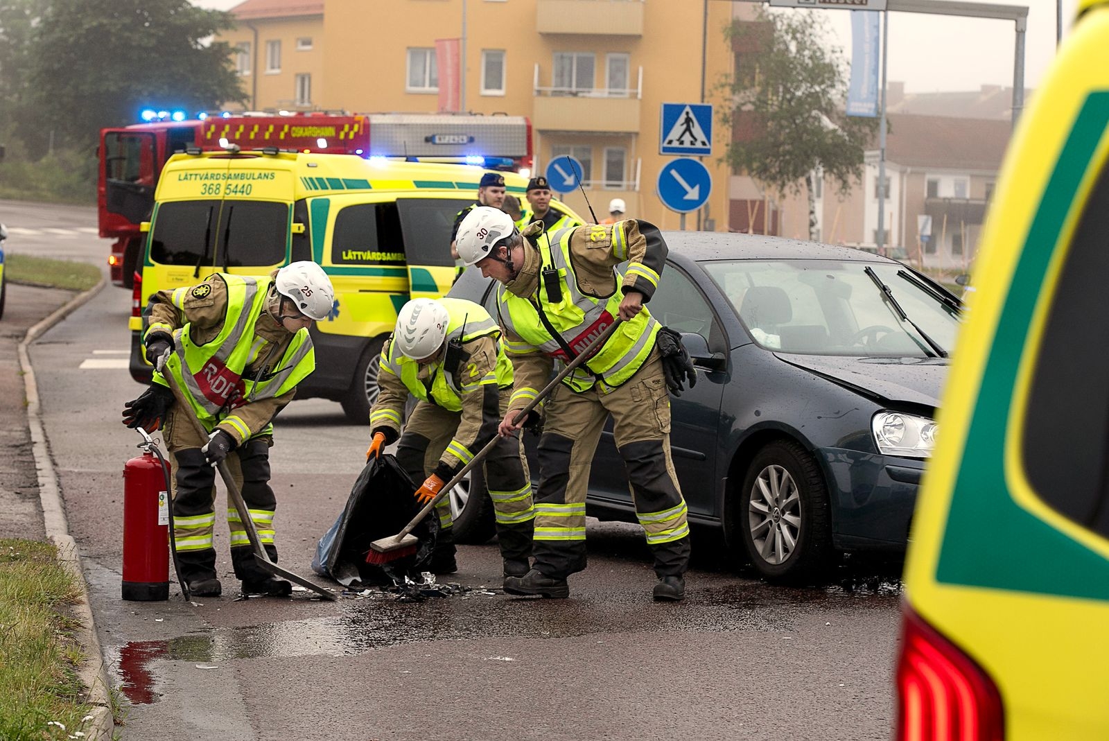 Trafikolycka på Döderhultsvägen.