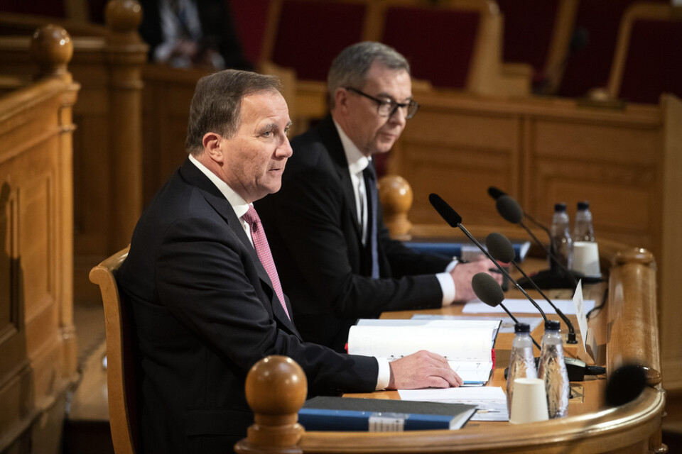 Statsminister Stefan Löfven under en tidigare utfrågning i KU. Arkivbild.