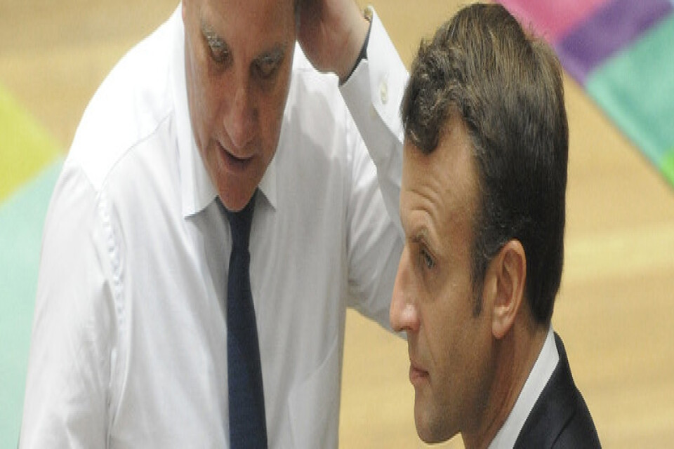 Statsminister Stefan Löfven (S) tillsammans med Frankrikes president Emmanuel Macron vid torsdagens toppmöte.