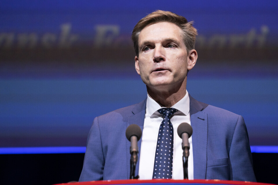 Dansk Folkepartis ledare Kristian Thulesen Dahl nämnde inte det sviktande stödet när han talade på partiets årsmöte i Odense på lördagen.