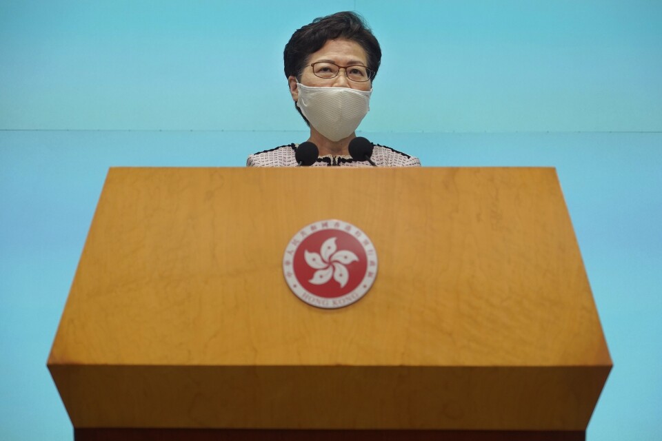 USA riktar sanktioner mot Hongkongs högsta politiker Carrie Lam. Arkivbild.