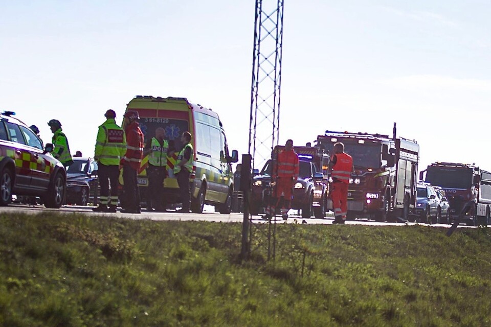 Olyckan på E6 stoppade trafiken på Trelleborgs västra infart en bra stund.