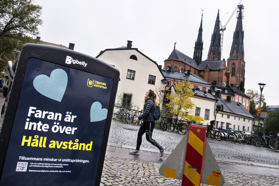 Andelen positiva provsvar i Uppsala har varit stabilt i ett antal dagar. Smittspridningen ökar alltså inte längre.