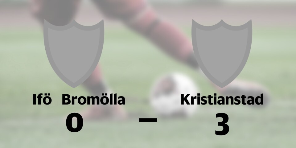 Kristianstad vann mot Ifö Bromölla på bortaplan