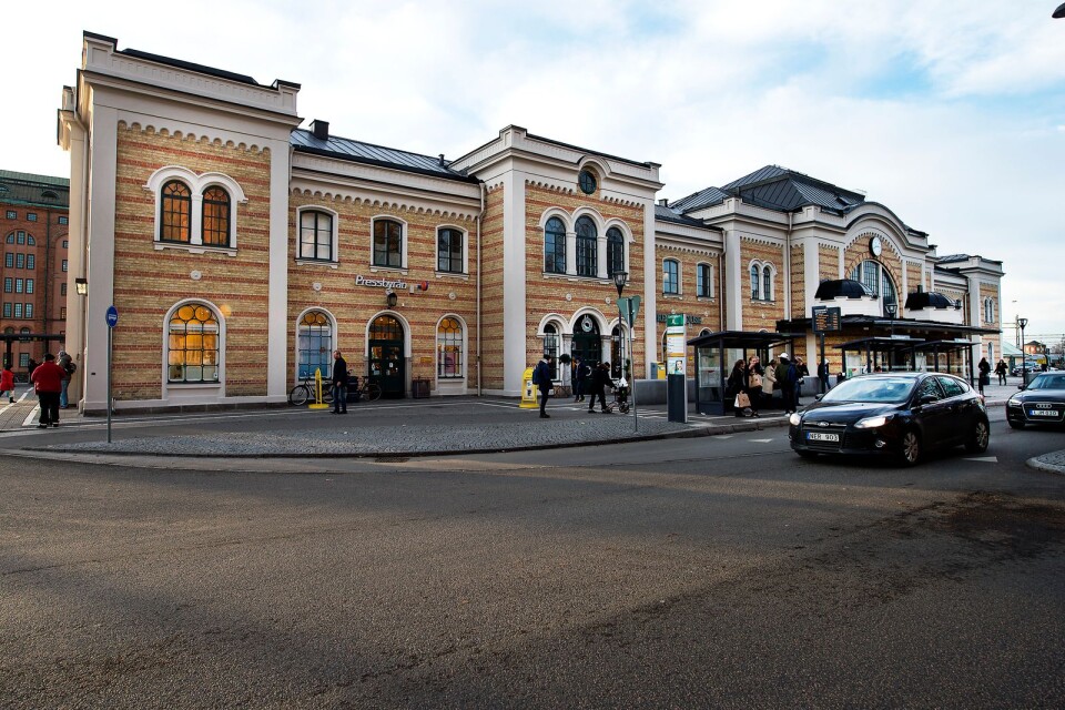 Järnvägsstationen i Kristianstad.