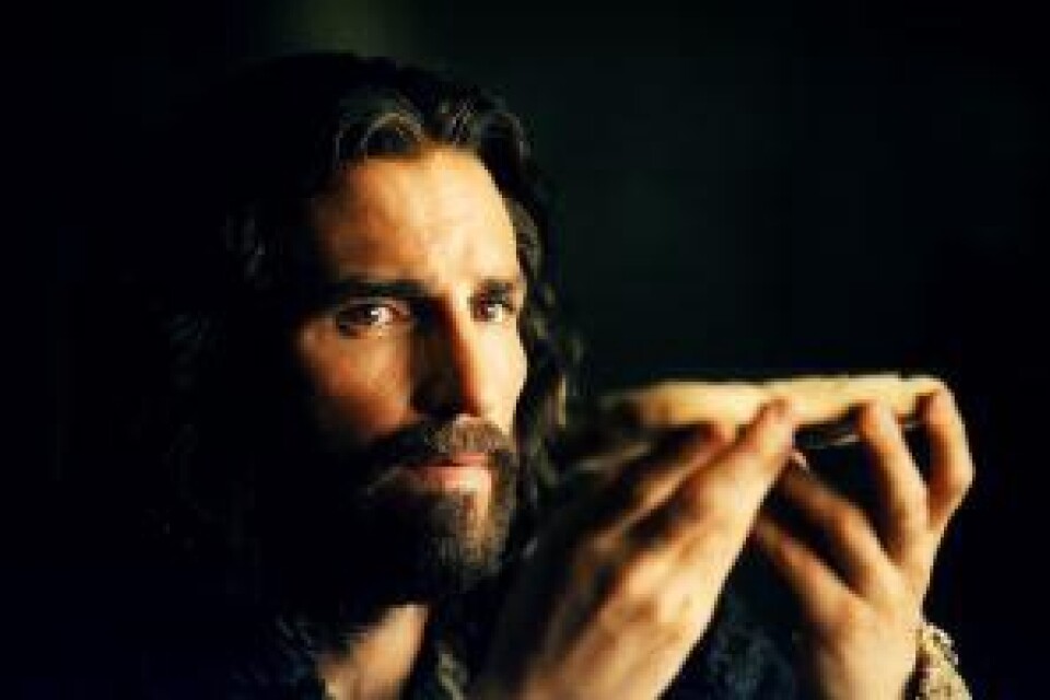 Jim Caviezel som Jesus i Mel Gibsons våldsamma film The Passion of the Christ.