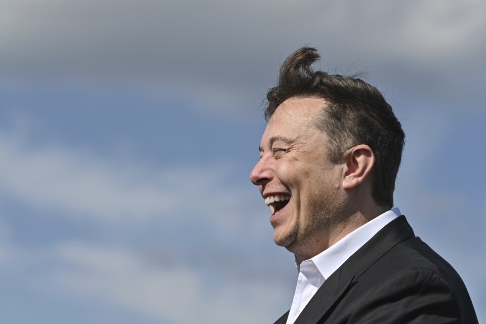 Klirr i kassan för Teslaprofilen Elon Musk. Arkivbild.