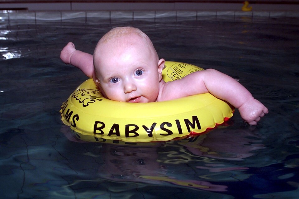 Arkivbild från babysim i Stockholm 2001.