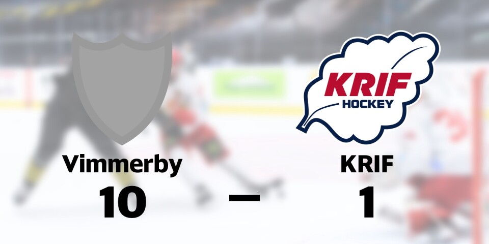 Vimmerby HC vann mot KRIF Hockey
