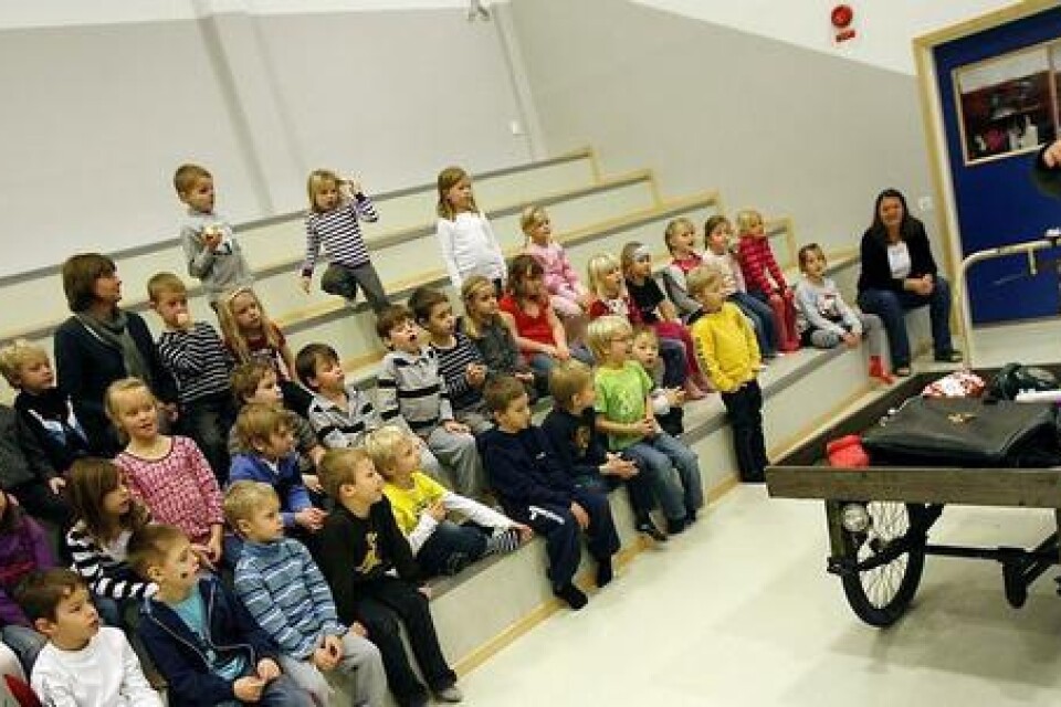 Den trehjuliga flakcykeln uppskattades av barnen. Bild: Tomas Nyberg