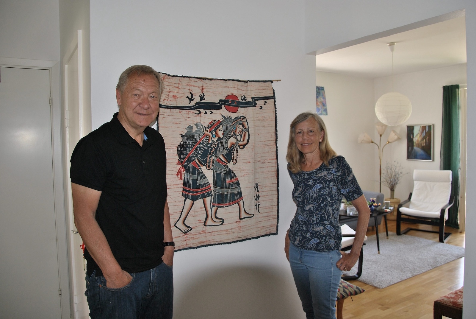 Per-Martin och Gunnel Hjort i hemmet i Hässleholm.
Foto: Robert Rosén