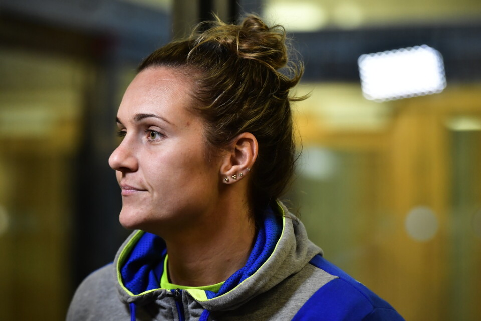 Sabina Jacobsen, lagkapten för det svenska damlandslaget i handboll.