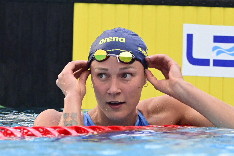 Sarah Sjöström följde upp segern på 50 meter fjäril med att också vinna 100 meter fritt i Marseille. Arkivbild.