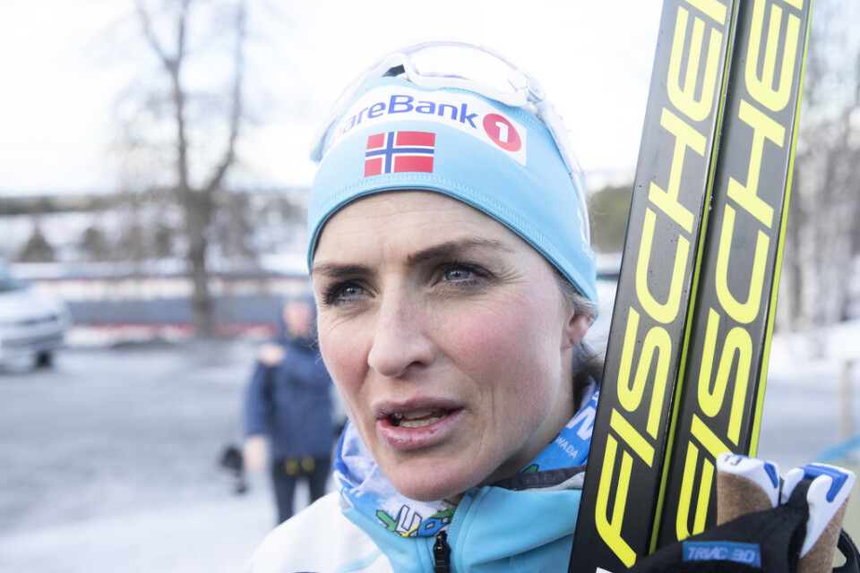 Therese Johaug i samband med ett träningspass under måndagen, vilodag för åkarna, under pågående Ski Tour.
