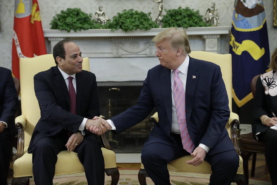 Abdel Fattah el-Sisi besökte Vita huset den 9 april i år.