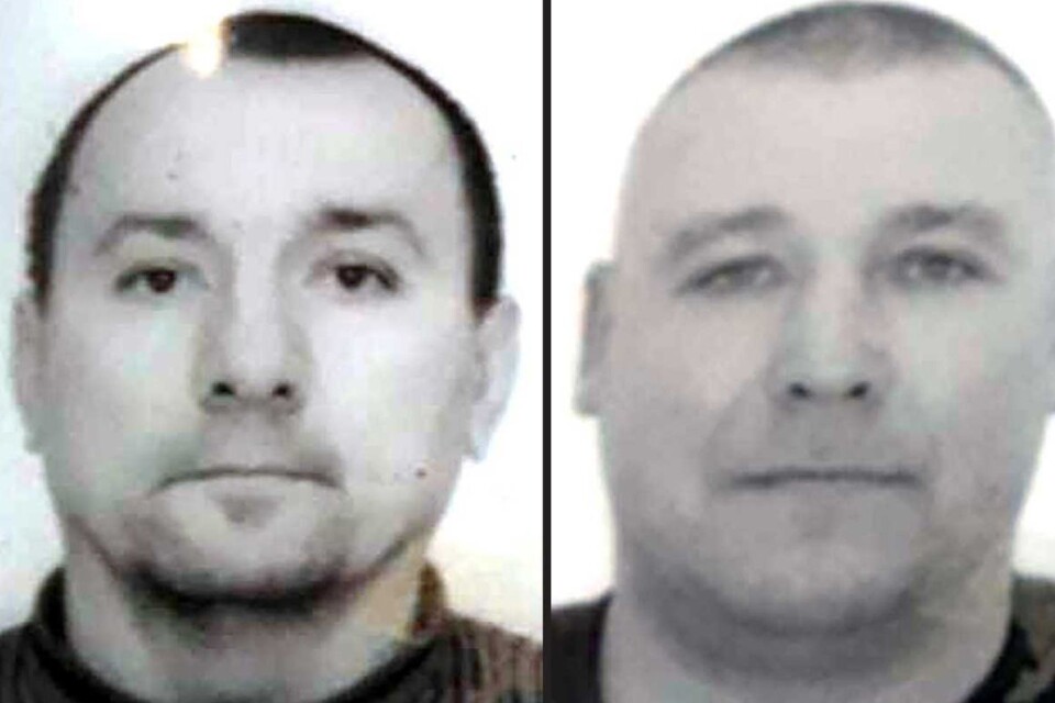 Det är 48-årige Yaroslav Lavryniv och 47-årige Oleksandr Traiduk som polisen söker.