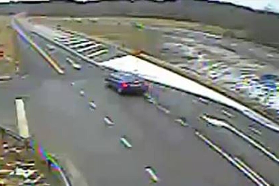 Bilister som körde i fel riktning fångades på bild när Trafikverket under två dygn filmade avfarten.  Bild: Trafikverket