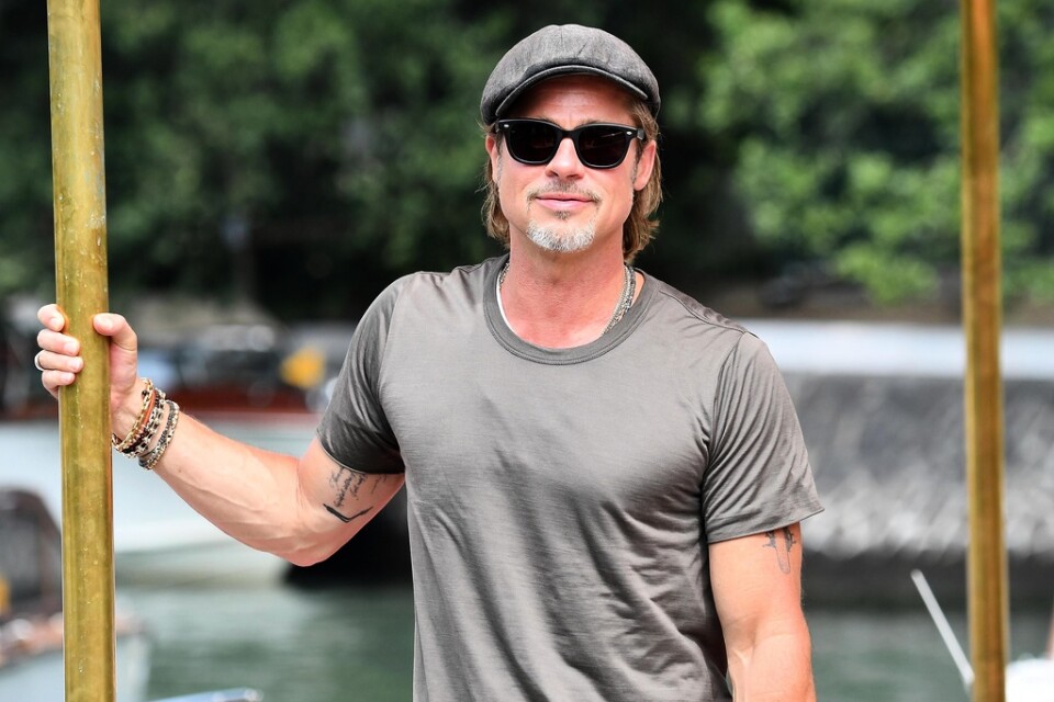 Brad Pitt anlände härom dagen till Lido för att lansera filmen "Ad astra" på filmfestivalen i Venedig.