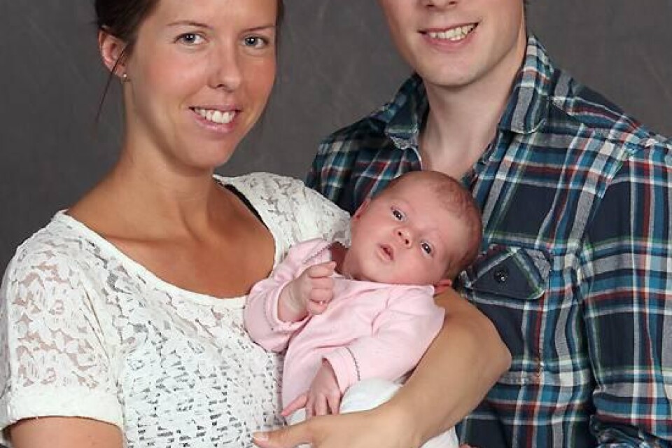 Emelie och Magnus Kimenius, Karlskrona, fick den 29 april en dotter, Signe, som vägde 3 130 g och var 51 cm.