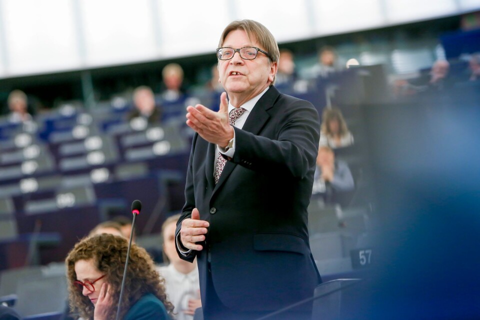 ALDE:s ledare, belgaren Guy Verhofstadt.
