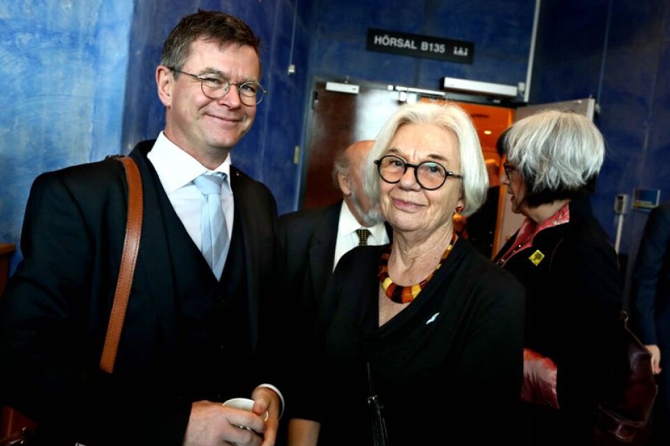 En av gästerna på rektor Peter Aronssons mingel var förre rektorn för Högskolan i Kalmar, Agneta Bladh, som under sin tid drev frågan om att bilda ett universitet hårt.