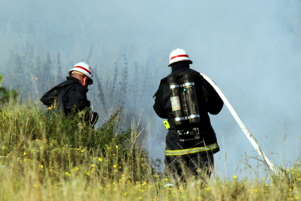 En gräsbrand har uppstått i Glömminge, bilden är från ett annat tillfälle.