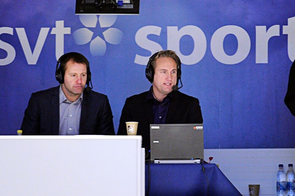 Mikael Renberg, här till vänster, kommenterade Småland-Västerbotten i finalspelet i TV-pucken häromåret.