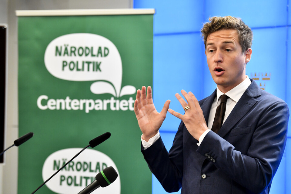 Centerpartiets ekonomisk-politiske talesperson Emil Källström. Arkivbild.