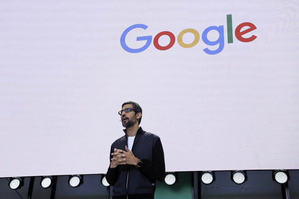 Googles vd Sundar Pichai förlänger det frivilliga hemarbetet fram till januari, och öppnar för mer flexibla arbetssätt framöver. Arkivbild.