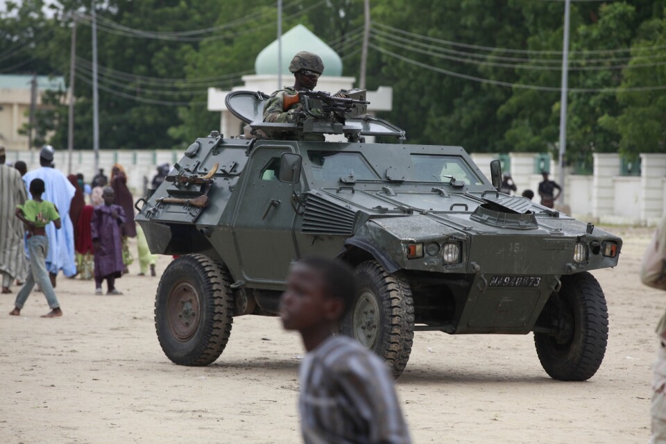 Tisdagens attack ska ha ägt rum utanför Maiduguri i nordöstra Nigeria. På bilden ett arméfordon på patrull i staden vid ett tidigare tillfälle.