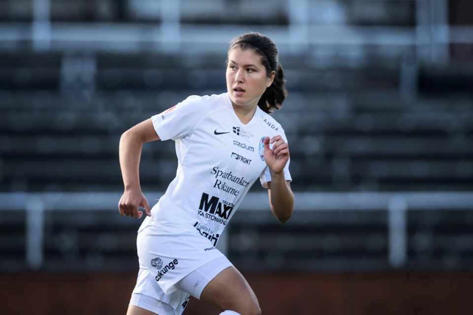 Eskilstunas Loreta Kullashi gjorde två mål mot Växjö. Arkivbild.