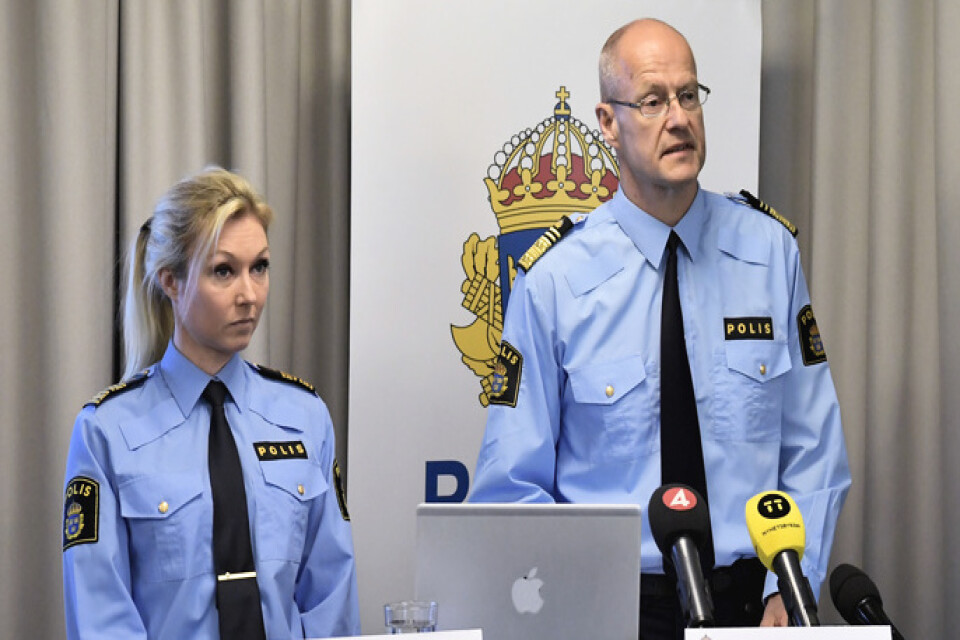 Linda Staaf, chef för underrättsenheten på Noa, och Mats Löfving, numera regionpolischef i Stockholm och ställföreträdande rikspolischef. Arkivbild.
