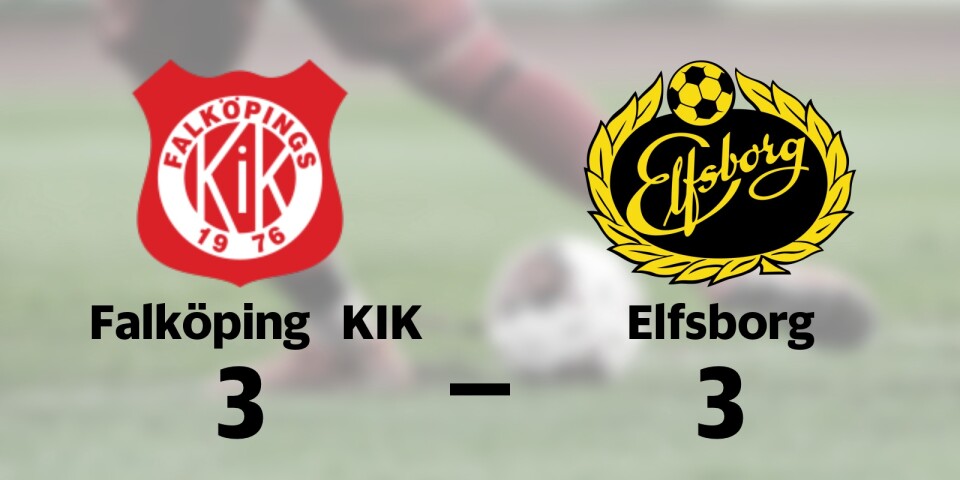 Falköping KIK och Elfsborg delade på poängen
