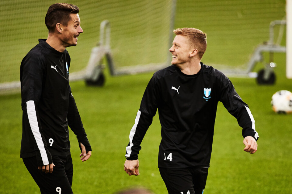 Markus Rosenberg och Anders Christiansen är startklara för Malmö FF. Arkivbild.